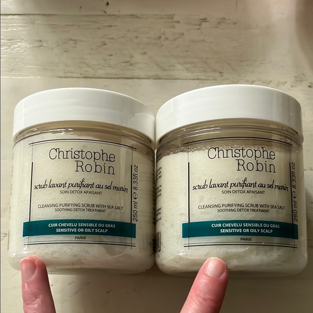 NEW Christophe Robin cleansing purifying hair scrub with sea salt